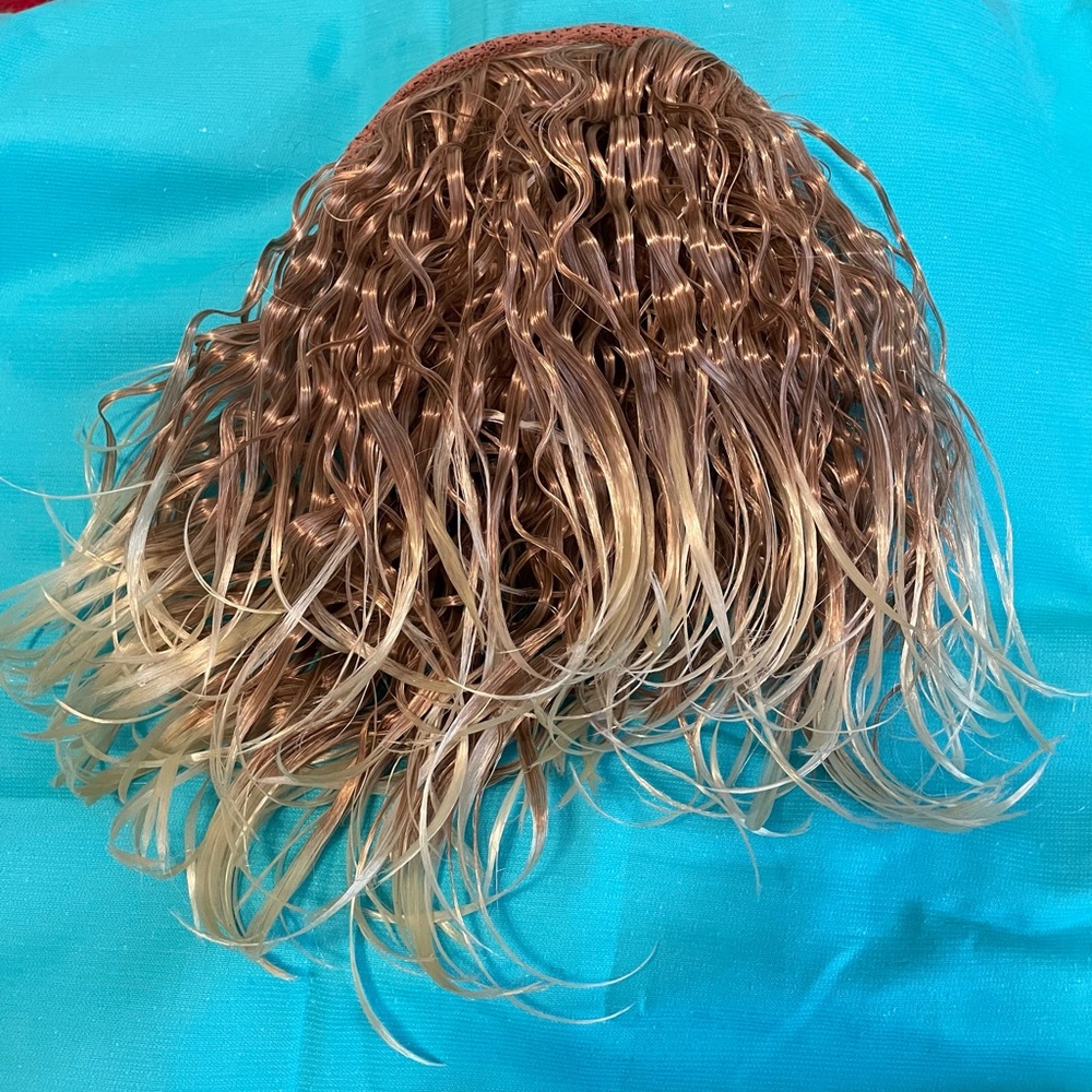Brown and Blonde Wavy half wig